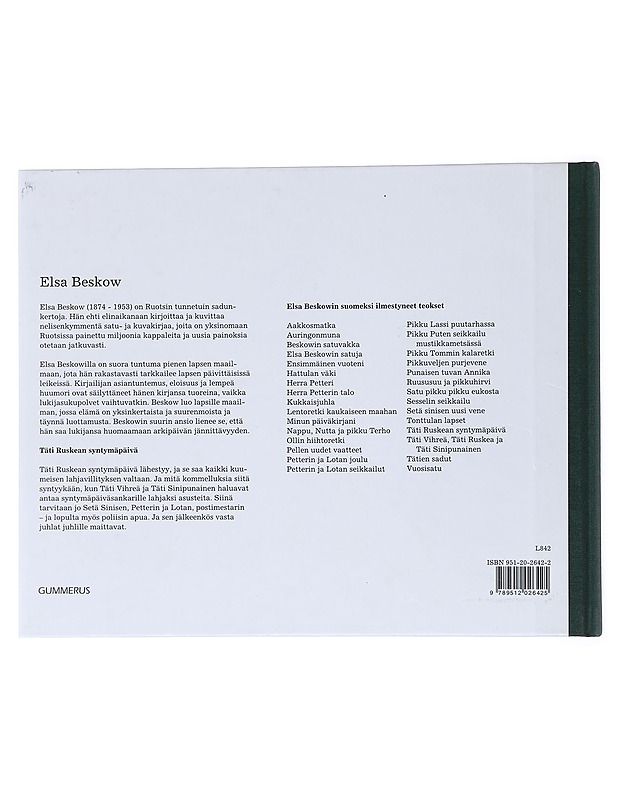 Täti Ruskean syntymäpäivä - Beskow, Elsa - Lastenkirjat - 10105513892 - 1