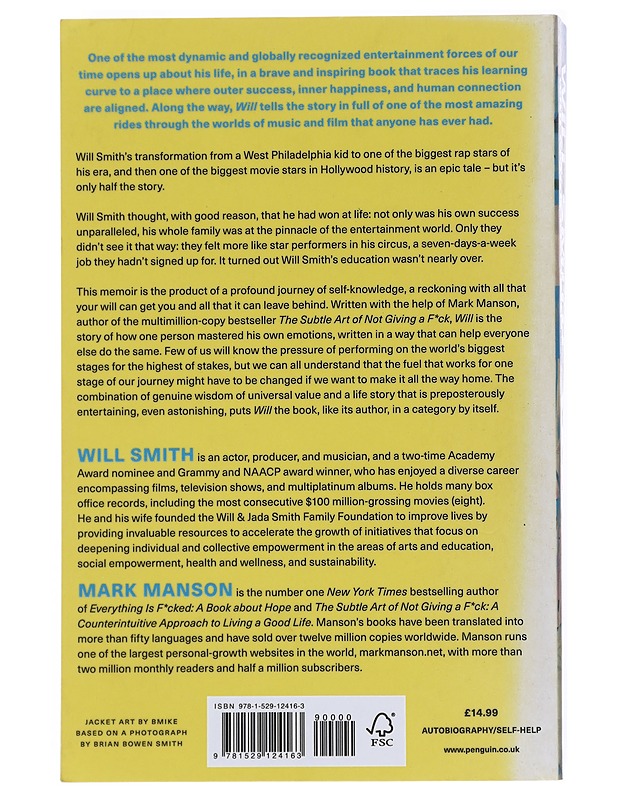 Will - Will Smith, Mark Manson - Elämäkerrat ja muistelmat - 10105513924 - 1