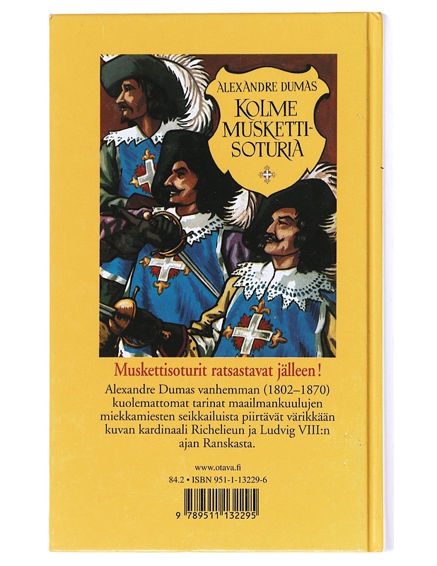 Kolme muskettisoturia - Dumas, Alexandre, vanh - Romaanit ja novellit - 10105513959 - 1
