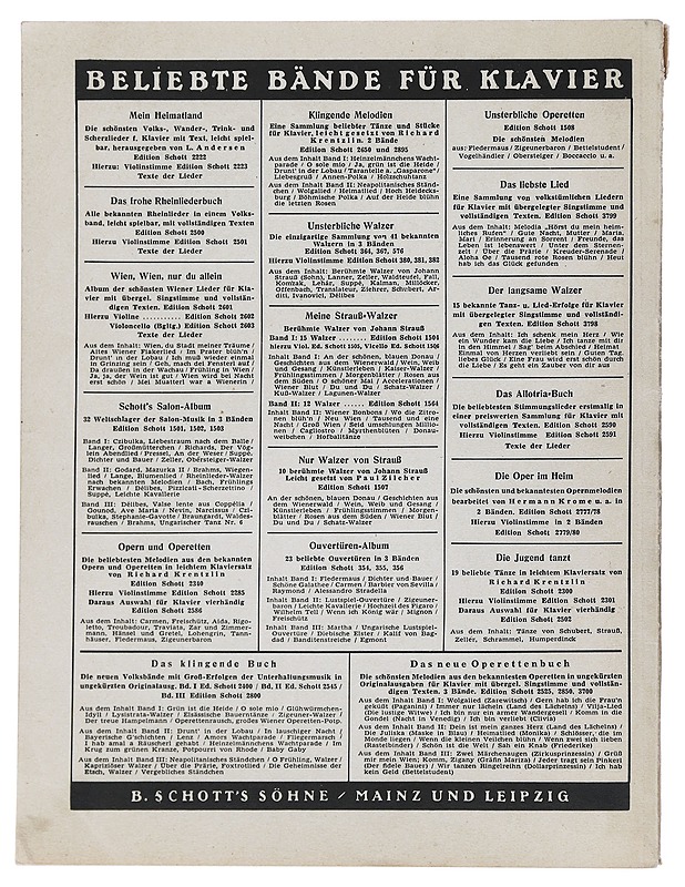 Unterbliche Waltzer für Klavier zu 2 Händen, edition Schott No. 576 - Schott - Musiikki- ja elokuvakirjat - 10105514040 - 1