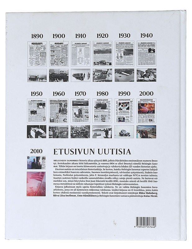 Helsingin Sanomat : Etusivun uutisia : uutissivuja ja valokuvia 125 vuoden ajalta - Hämäläinen, Unto - Historiakirjat - 10105514092 - 1