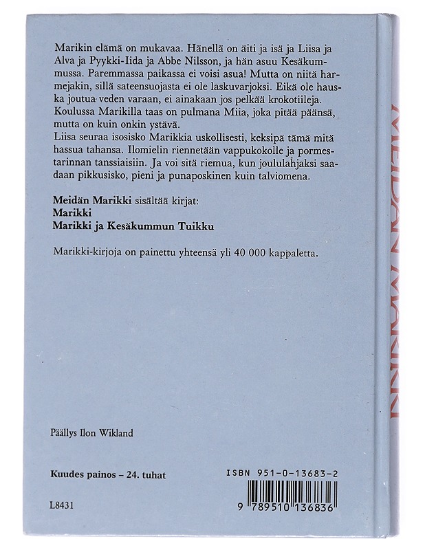 Meidän Marikki - Lindgren, Astrid - Lastenkirjat - 10105514155 - 1