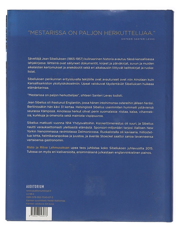 Jean Sibeliuksen pöydässä - Lehmusoksa, Risto - Elämäkerrat ja muistelmat - 10105514158 - 1