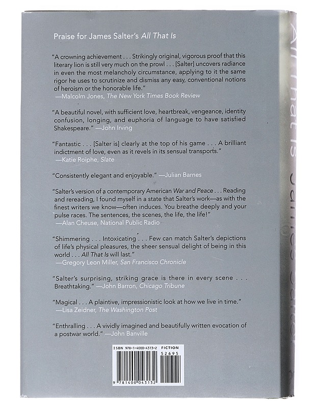 All tha is - Salter, James - Romaanit ja novellit - 10105514177 - 1