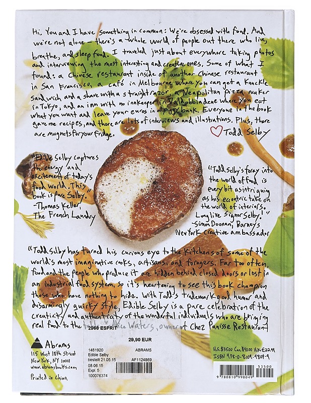 Edible Selby - Todd Selby - Ruokakirjat - 10105514189 - 1