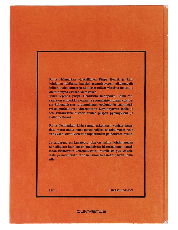 Piispa Henrik ja Lalli - Nelimarkka, Riitta - Romaanit ja novellit - 10105514193 - 1