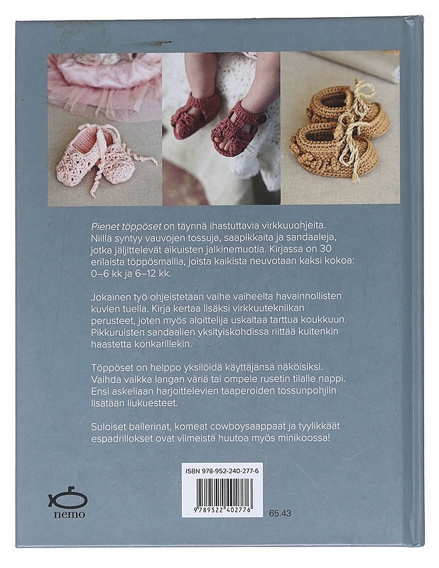 Pienet töppöset : 30 muodikasta virkkausmallia vauvoille 0-12 kk - Apala, Vita - Tietokirjat ja oppaat - 10105514211 - 1