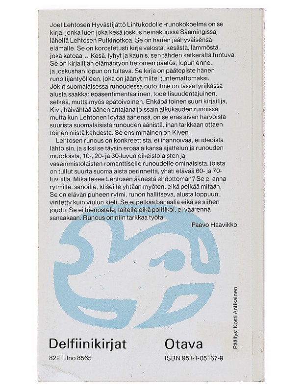Hyvästijättö Lintukodolle : runoja - Joel Lehtonen - Runot ja näytelmät - 10105514225 - 1