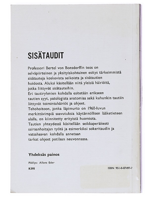 Sisätaudit - Bonsdorff, Bertel von - Tietokirjat ja oppaat - 10105514318 - 1