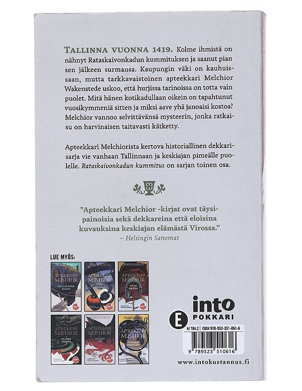 Apteekkari Melchior ja Rataskaivonkadun kummitus - Hargla, Indrek - Jännitys ja dekkarit - 10105514396 - 1