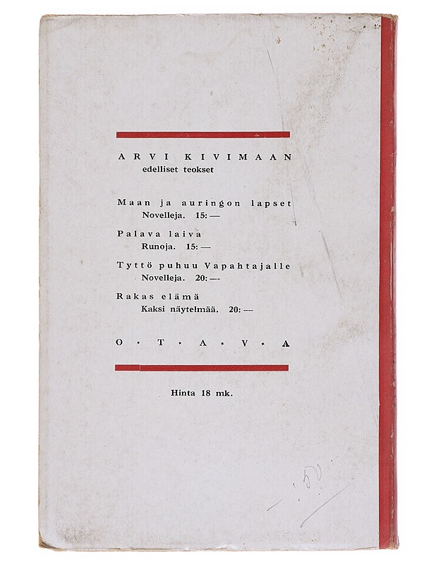 Lauluja Uneksijoille- Arvi Kivimaa - Runot ja näytelmät - 10105514397 - 1