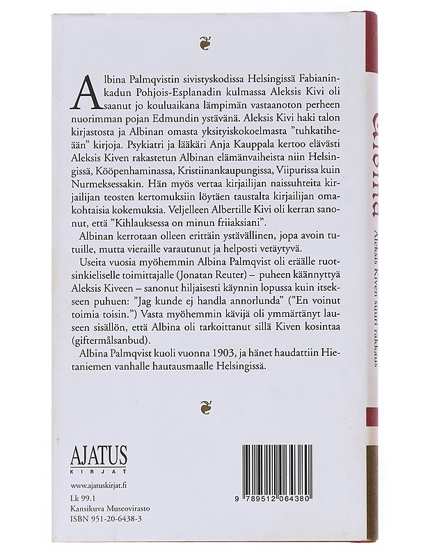Albina : Aleksis Kiven suuri rakkaus - Anja Kauppala - Elämäkerrat ja muistelmat - 10105514399 - 1