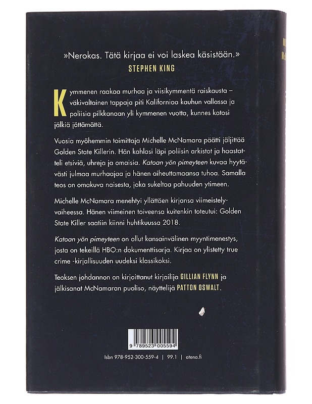 Katoan yön pimeyteen - McNamara, Michelle - Elämäkerrat ja muistelmat - 10105514405 - 1