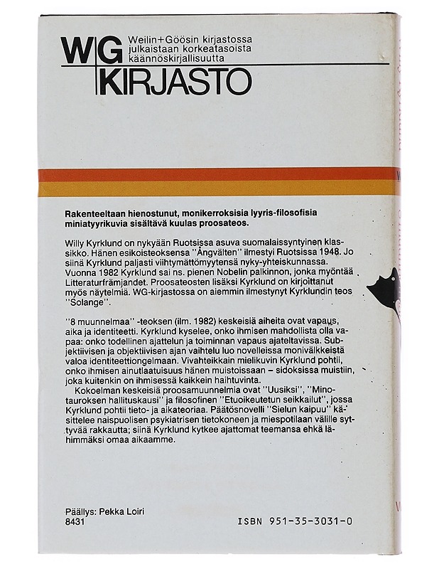 8 MUUNNELMAA : PROOSAA - KYRKLUND, WILLY - Tietokirjat ja oppaat - 10105514410 - 1