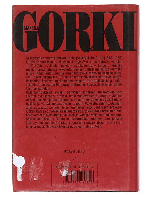 Väärään aikaan ajateltua - Gorki, Maksim - Historiakirjat - 10105514463 - 1