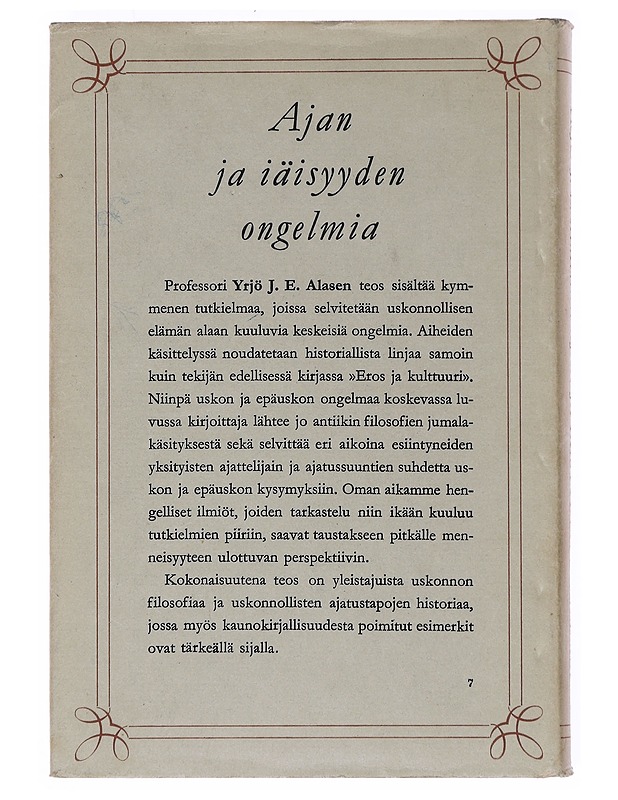 Ajan ja iäisyyden ongelmia- Yrjö J . E . Alanen - Tietokirjat ja oppaat - 10105514502 - 1