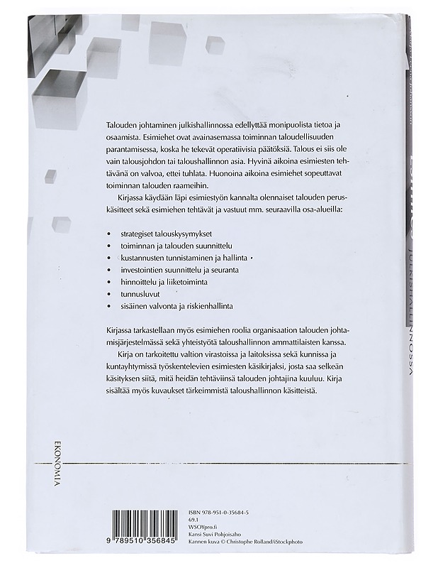 Esimies talouden johtajana julkishallinnossa - Raudasoja, Kaisa - Tietokirjat ja oppaat - 10105514524 - 1