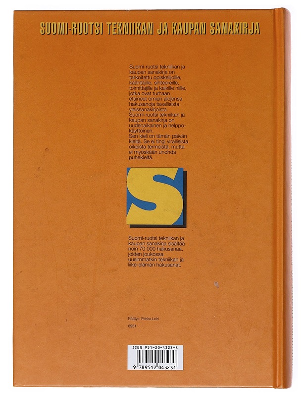 Suomi-ruotsi : tekniikan ja kaupan sanakirja - Granqvist-Hedvik, Ulrika - Tietokirjat ja oppaat - 10105514569 - 1