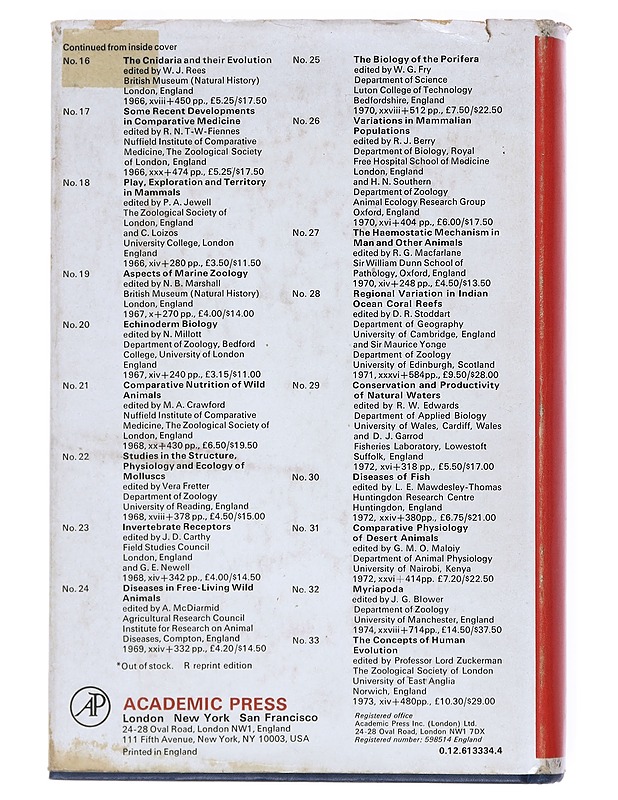 The Biology of Hystricomorph Rodents - I. W. Rowlands and Barbara J. Weir - Tietokirjat ja oppaat - 10105514592 - 1