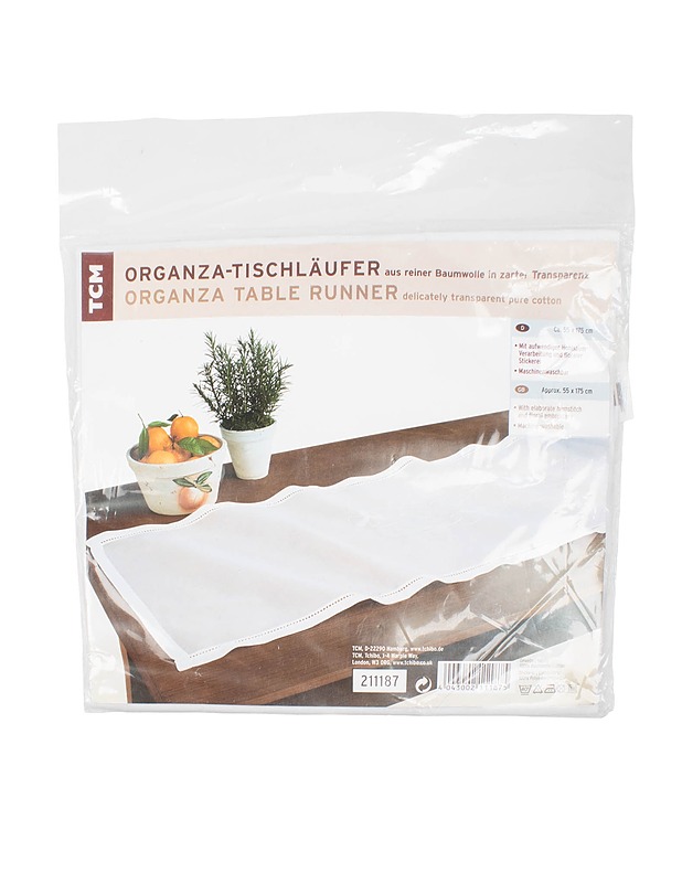TCM organzakaitaliina, 55 x 175 cm - Pöytäliinat - 10105514666 - 0