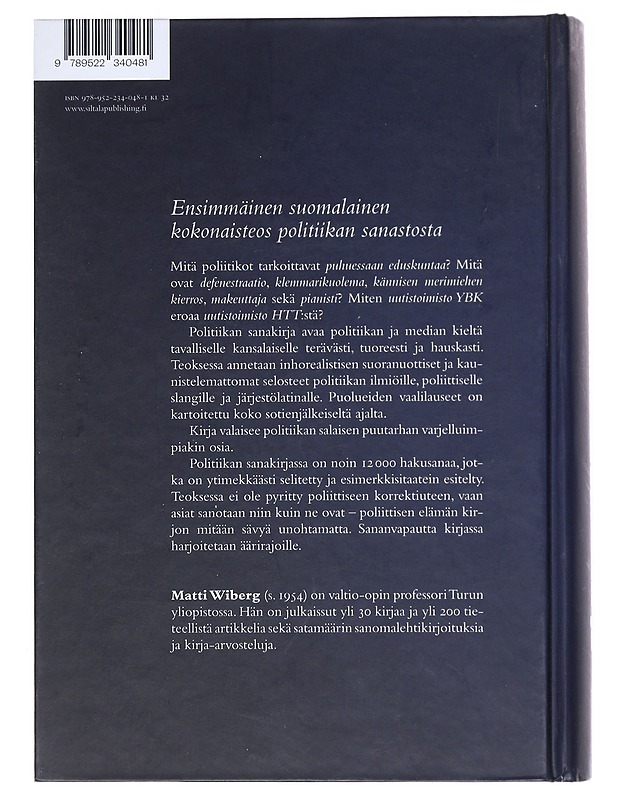 Politiikan sanakirja : inhorealistin versio - Wiberg, Matti - Tietokirjat ja oppaat - 10105514715 - 1