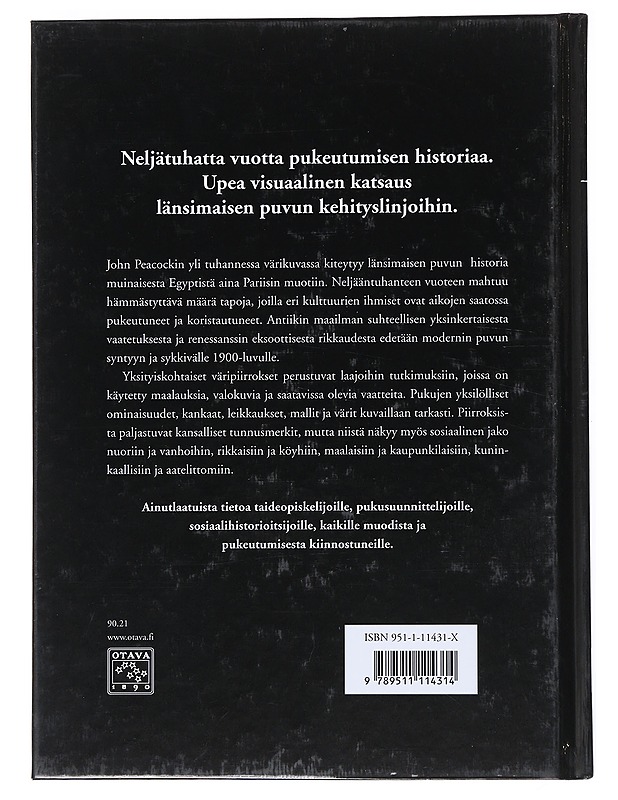 Länsimainen puku antiikista nykypäivään - Peacock, John - Tietokirjat ja oppaat - 10105514762 - 1