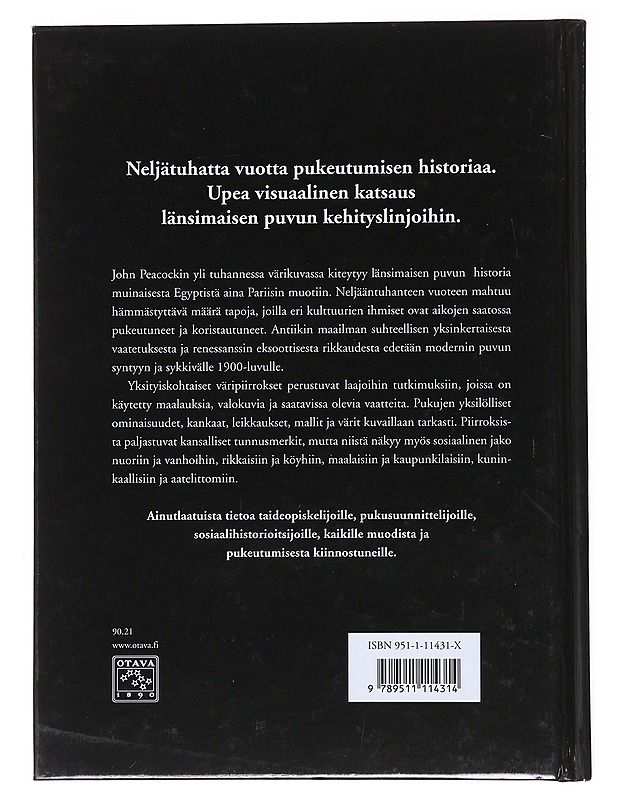 Länsimainen puku antiikista nykypäivään - Peacock, John - Harrastekirjat - 10105514765 - 1