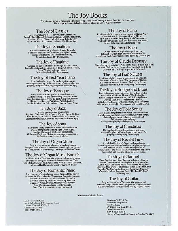 The joy of baroque - selected and edited by Denes Agay - Tietokirjat ja oppaat - 10105514812 - 1