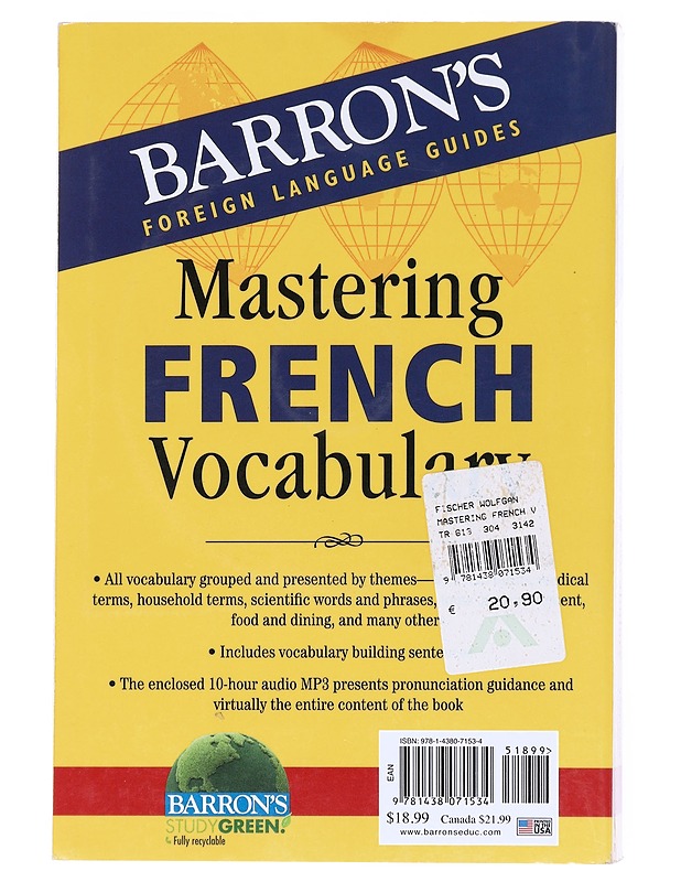 Mastering French Vocabulary- Wolfgang Fischer - Tietokirjat ja oppaat - 10105514863 - 1