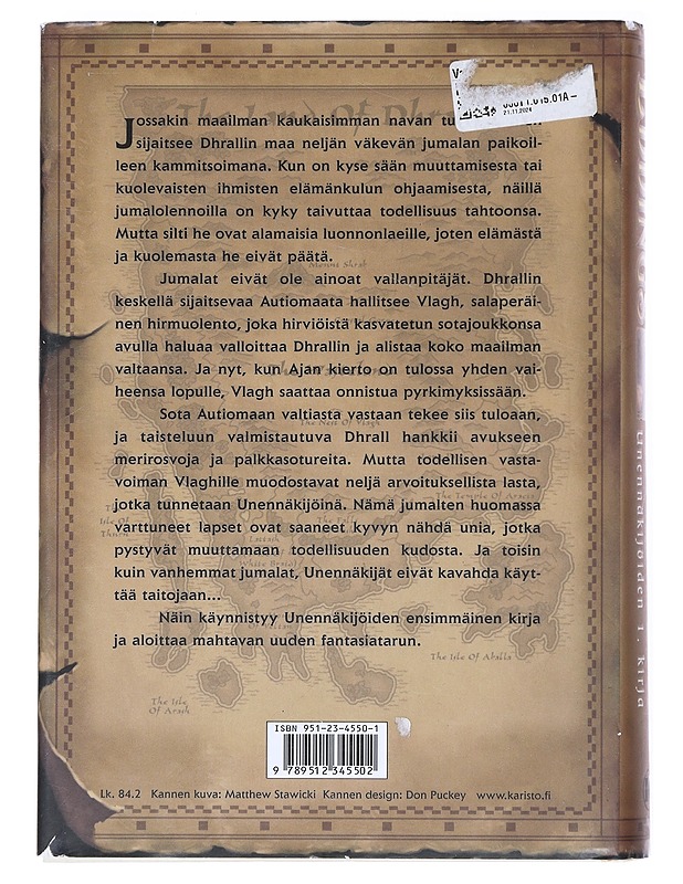 Vanhemmat jumalat : unennäkijöiden 1. kirja - Eddings, David - Fantasia- ja scifi - 10105514874 - 1