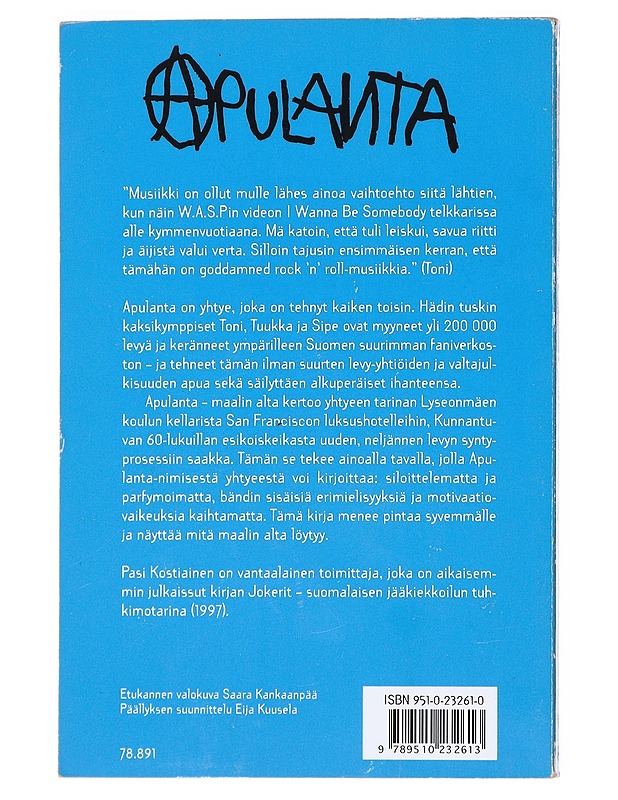 Apulanta : maalin alta - Pasi Kostiainen - Nuorten kirjat - 10105514913 - 1