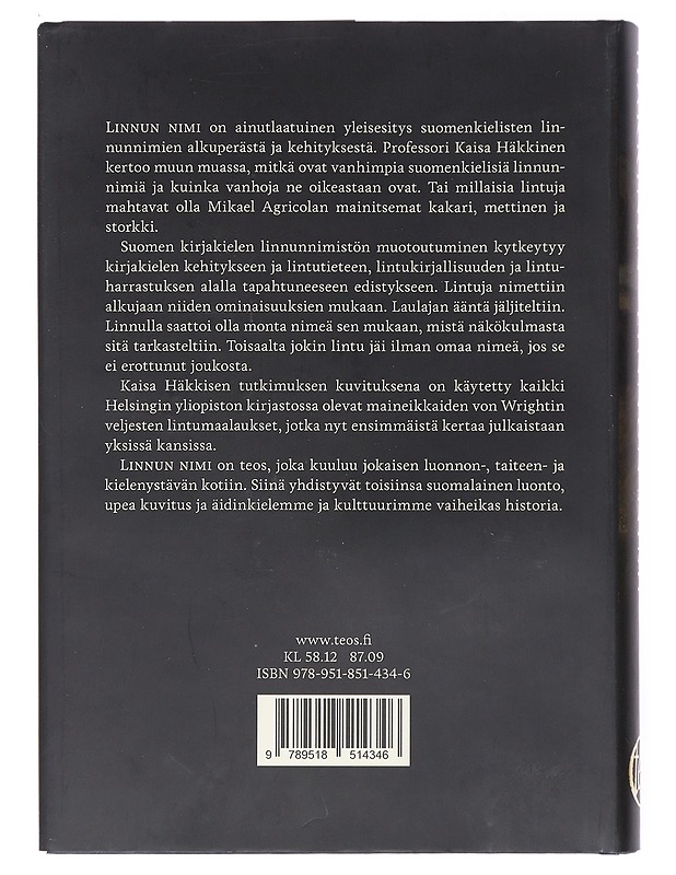 Linnun nimi - Häkkinen, Kaisa - Historiakirjat - 10105514945 - 1