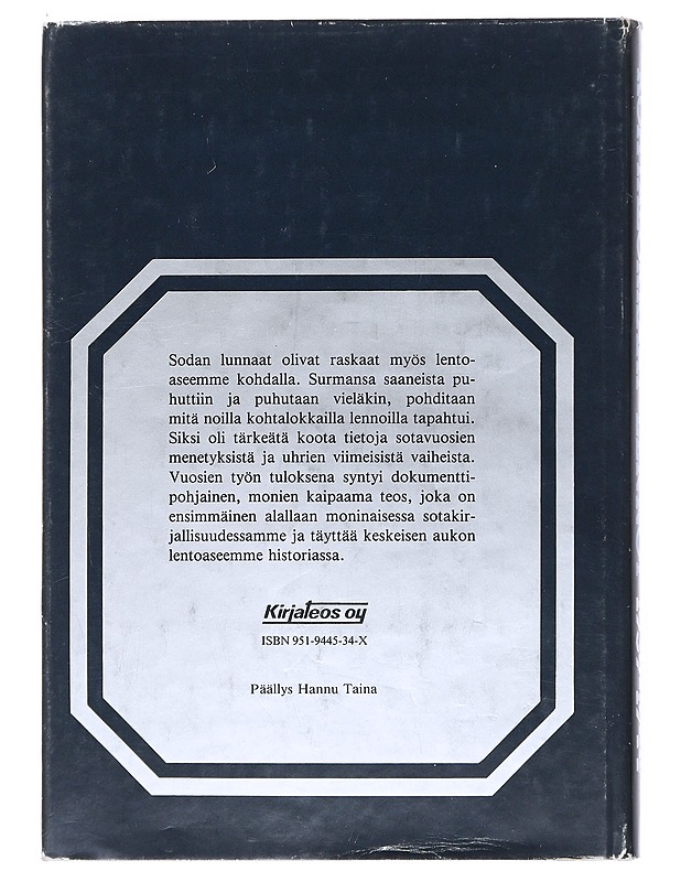 Kohtalokkaat lennot 1939-1944 - Hyvönen, Jaakko - Historiakirjat - 10105514952 - 1