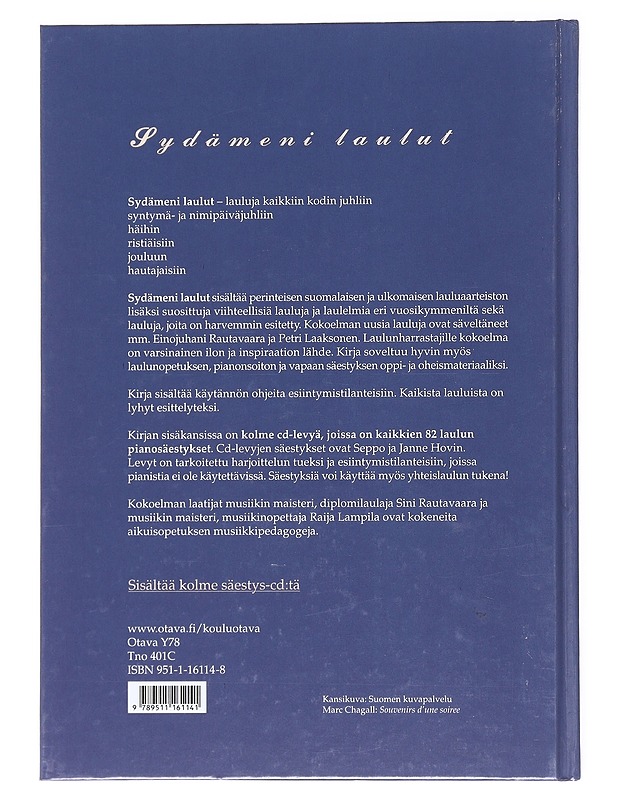 Sydämeni laulut - Rautavaara, Sini - Musiikki- ja elokuvakirjat - 10105514981 - 1