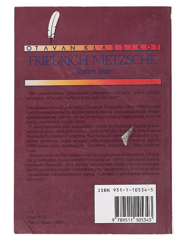 Iloinen tiede - Nietzsche, Friedrich - Tietokirjat ja oppaat - 10105515056 - 1
