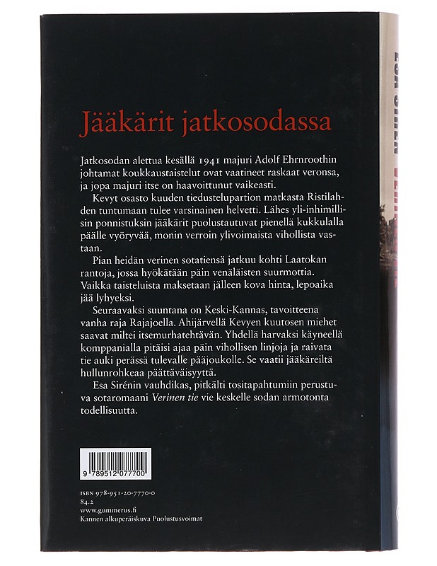 Verinen tie - Esa Sirén - Romaanit ja novellit - 10105515112 - 1