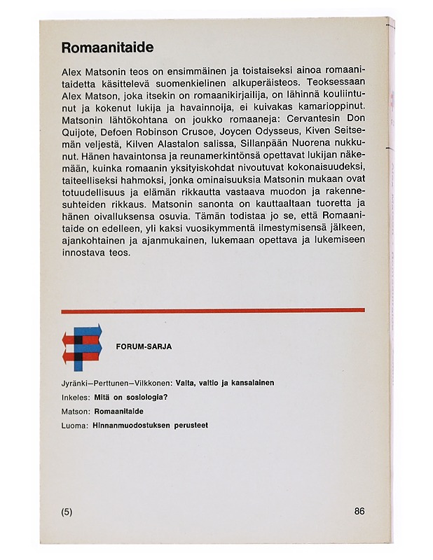 Romaanitaide - Matson , Alex  - Tietokirjat - 10105515148 - 1