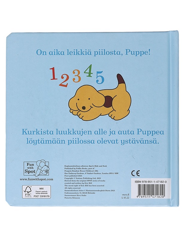 Puppe leikkii piilosta - Hill, Eric - Lastenkirjat - 10105515233 - 1