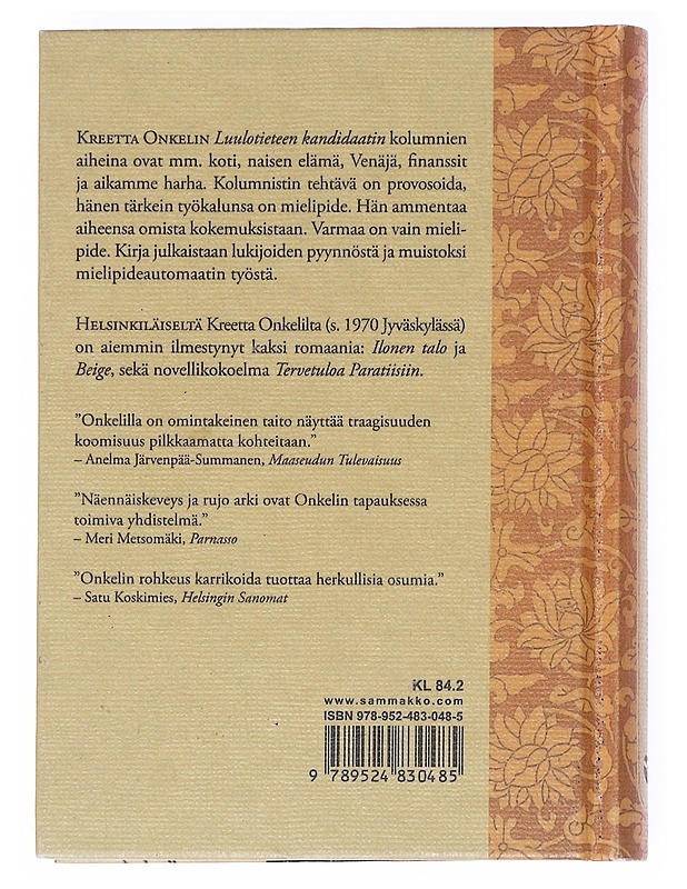 Luulotieteen kandidaatti : kolumneja - Kreetta Onkeli - Kaunokirjallisuus - 10105515275 - 1