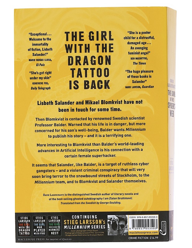 The girl in the spider's web - Lagercrantz, David - Jännitys ja dekkarit - 10105515310 - 1