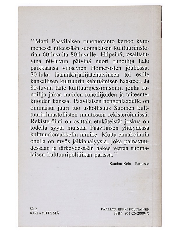 Vanhanaikaisia tunteita - Matti Paavilainen - Romaanit ja novellit - 10105515333 - 1