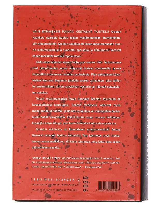 Taistelu Kreetasta - Beevor, Antony - Historiakirjat - 10105515380 - 1