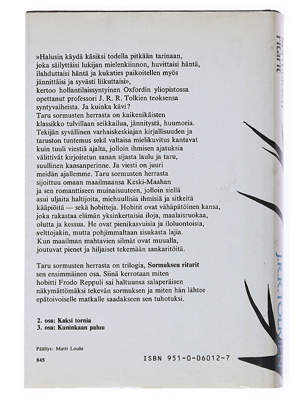Taru sormusten herrasta / 1 Sormuksen ritarit - Tolkien, J. R. R. - Fantasia- ja scifi - 10105515399 - 1
