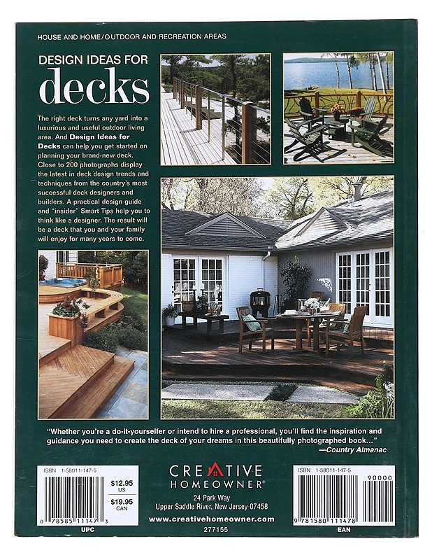 Design ideas for decks - Bakke - Tietokirjat ja oppaat - 10105515417 - 1