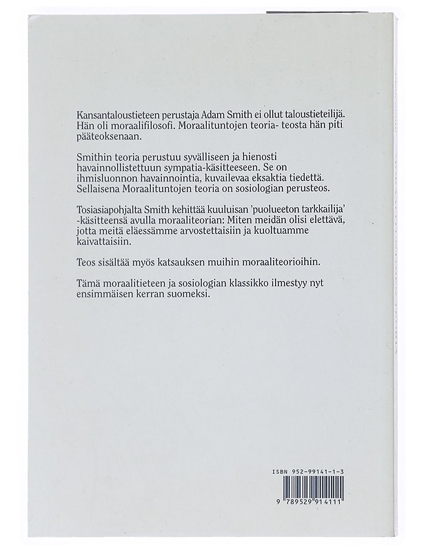 Moraalituntojen teoria - Smith, Adam - Historiakirjat - 10105515443 - 1