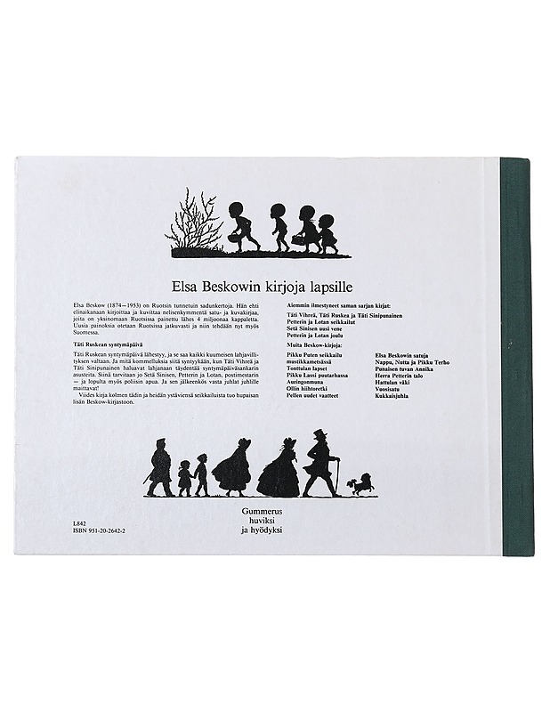 Täti Ruskean syntymäpäivä - Beskow, Elsa - Lastenkirjat - 10105515529 - 1