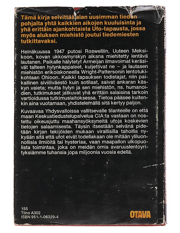 Roswellin lentävän lautasen arvoitus - Berlitz, Charles - Jännitys ja dekkarit - 10105515555 - 1