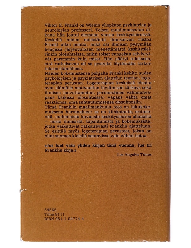 Ihmisyyden rajalla - Frankl, Viktor E. - Tietokirjat ja oppaat - 10105515711 - 1