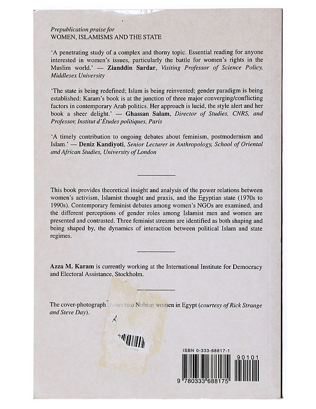 Women, Islamisms and the state : contemporary feminisms in Egypt - Azza M. Karam - Tietokirjat ja oppaat - 10105515721 - 1
