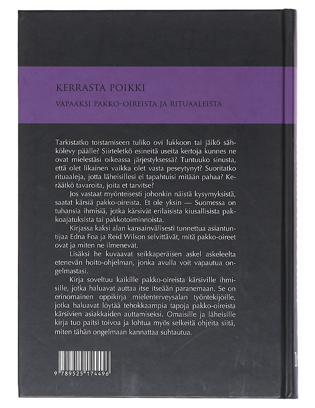 Kerrasta poikki : vapaaksi pakko-oireista ja rituaaleista - Foa, Edna B. - Tietokirjat ja oppaat - 10105515730 - 1